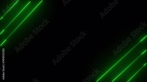 Straight line animation on black background.