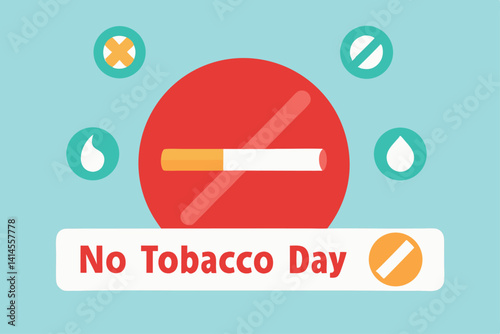 No tobacco day vector illustration.
