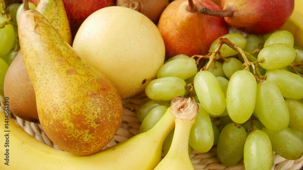 Assorted fruits on a plate. Assorted fruits on a plate.