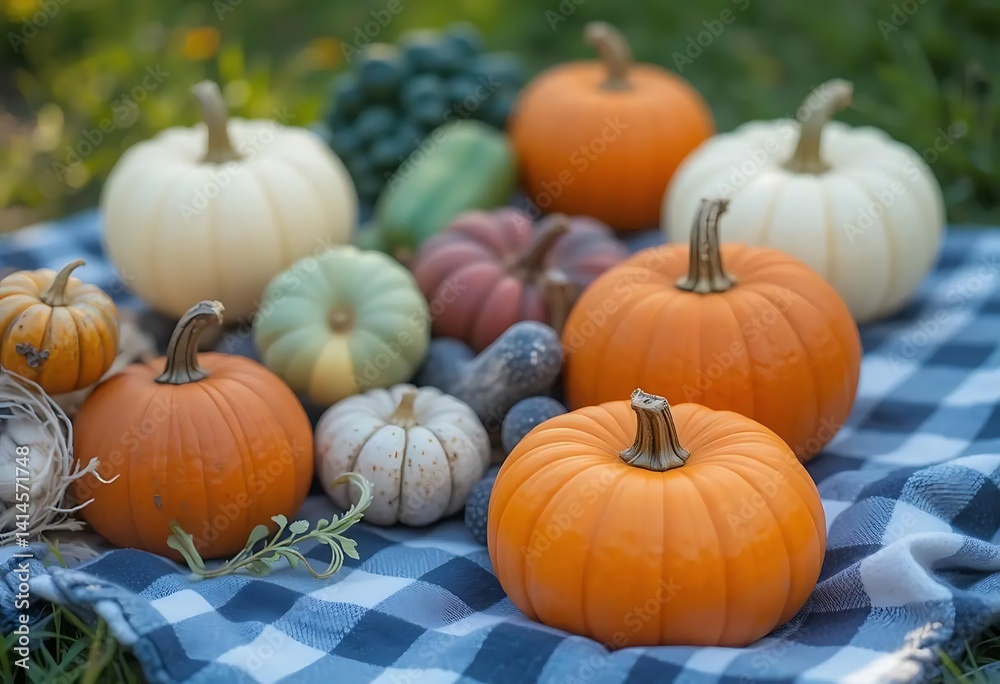 Autumnal Pumpkins: A Rustic Gathering of Colorful Gourds Autumnal Pumpkins: A Rustic Gathering of Colorful Gourds