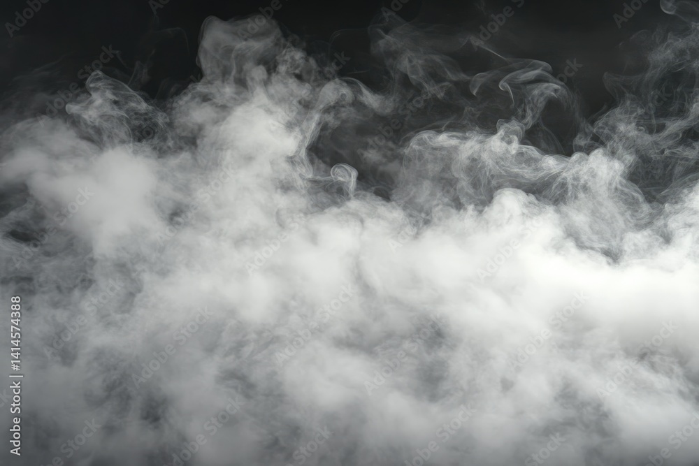 Fototapeta premium Ethereal Embrace A Swirling Dance of White Clouds Against a Midnight Canvas