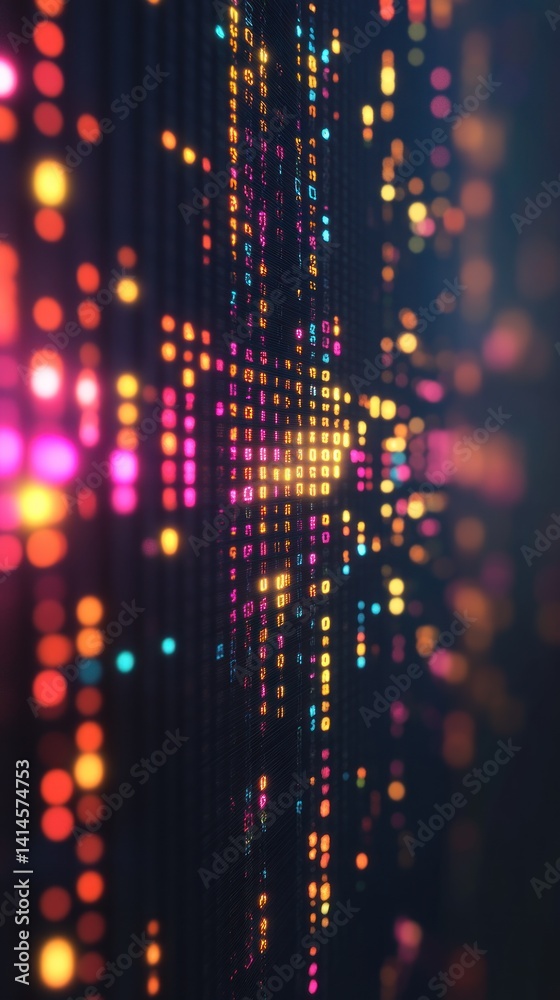 Abstract Digital Data Stream: A vibrant visualization of digital information flow, showcasing colorful binary code and data points in motion. Abstract Digital Data Stream: A vibrant visualization of digital information flow, showcasing colorful binary code and data points in motion.