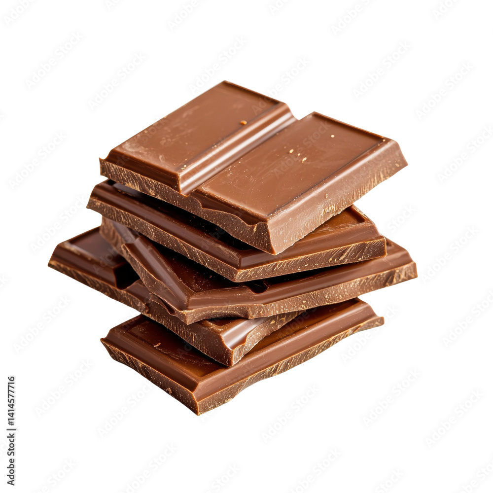 Chocolate Bars Stacked on Top of Each Other Isolated on White Background Chocolate Bars Stacked on Top of Each Other Isolated on White Background