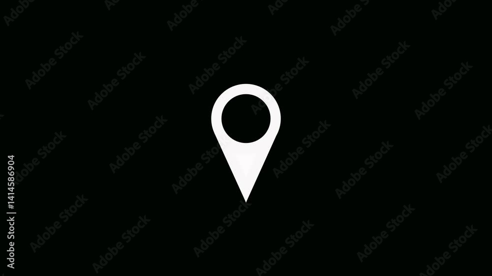 location icon animation, GPS icon and radio wave. GPS location signal point and location tracking mark, location pointer icon , 4k video. location icon animation, GPS icon and radio wave. GPS location signal point and location tracking mark, location pointer icon , 4k video.