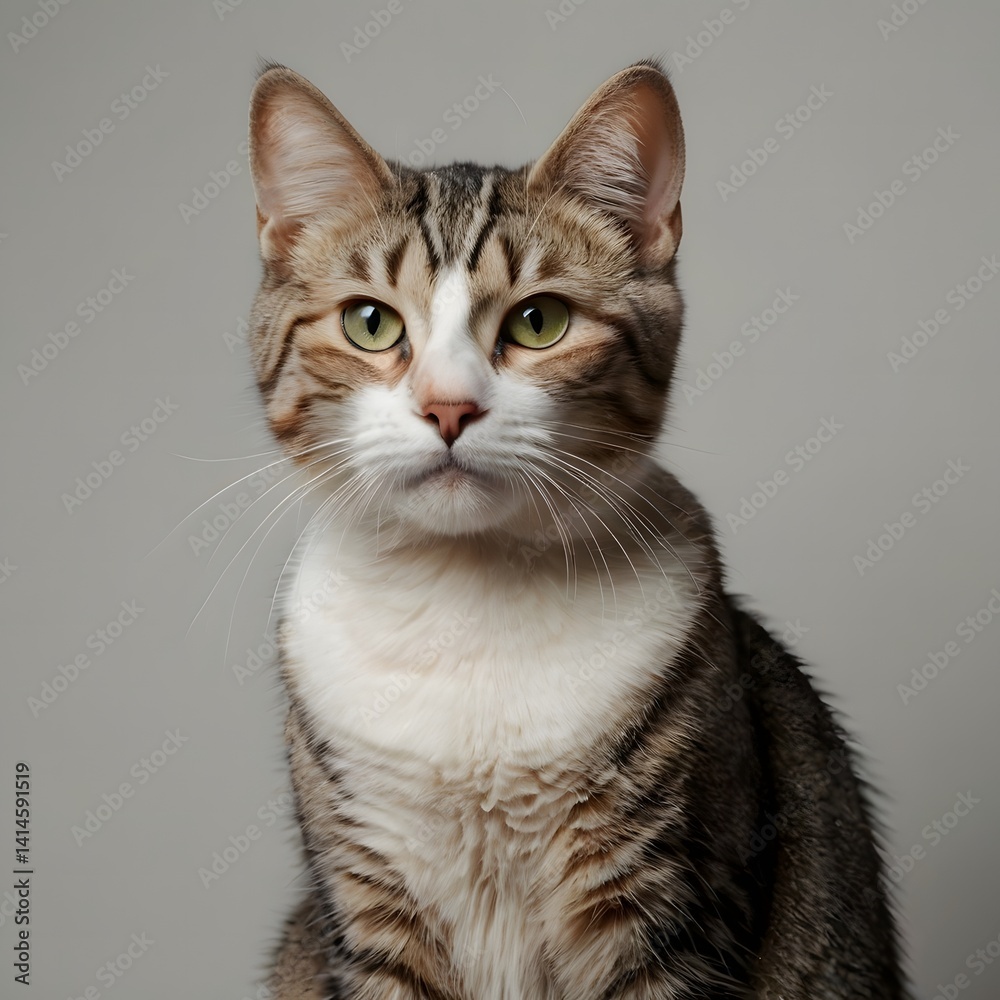 Serene tabby cat portrait peaceful relaxed pet animal image Serene tabby cat portrait peaceful relaxed pet animal image