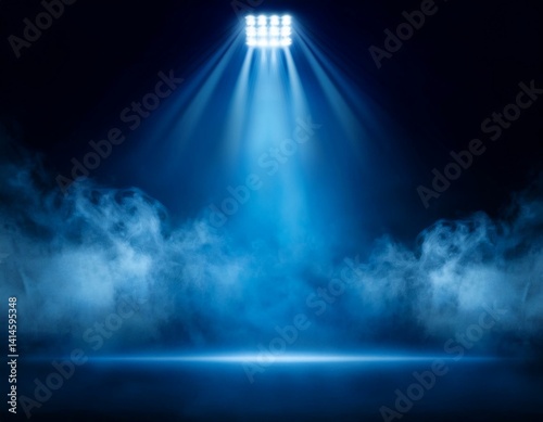 stage, spotlight, lights, smoke, blue, vector, illumination, scenic, volume, theatrical, performance, ambiance, dramatic, background, atmosphere, effect, fog, design, lighting, color, beam, scene, sta