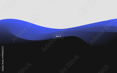 Modern beautiful landscape. Gradient vibe. Vector illustration.