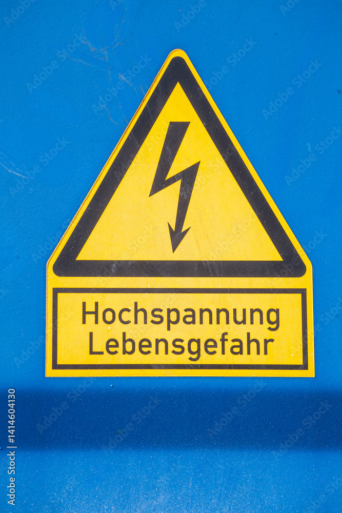 Schild Hochspannung Lebensgefahr , Deutschland