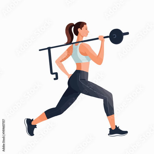 vector flat illustration of a sport gym 