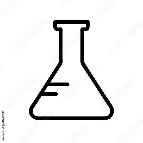laboratory flask - flat stroke icon for apps and websites
