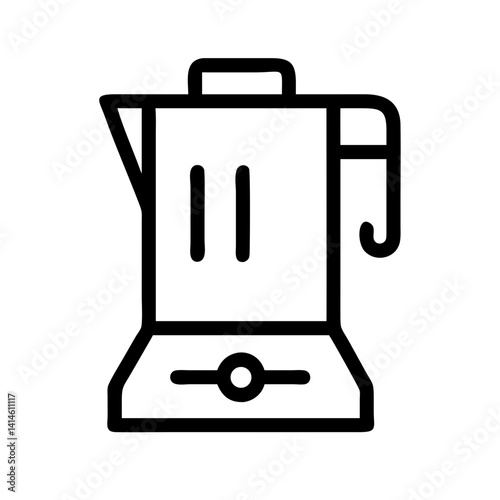 blender kitchen appliance minimalistic icon - flat stroke design for apps and websites

