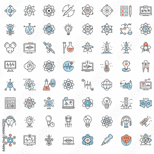 set of science icons
