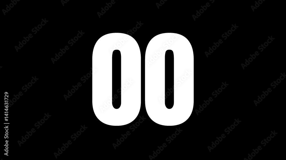 5 seconds countdown timer with white bold numbers suitable for product launches, exams, registration closings, deadlines, voting