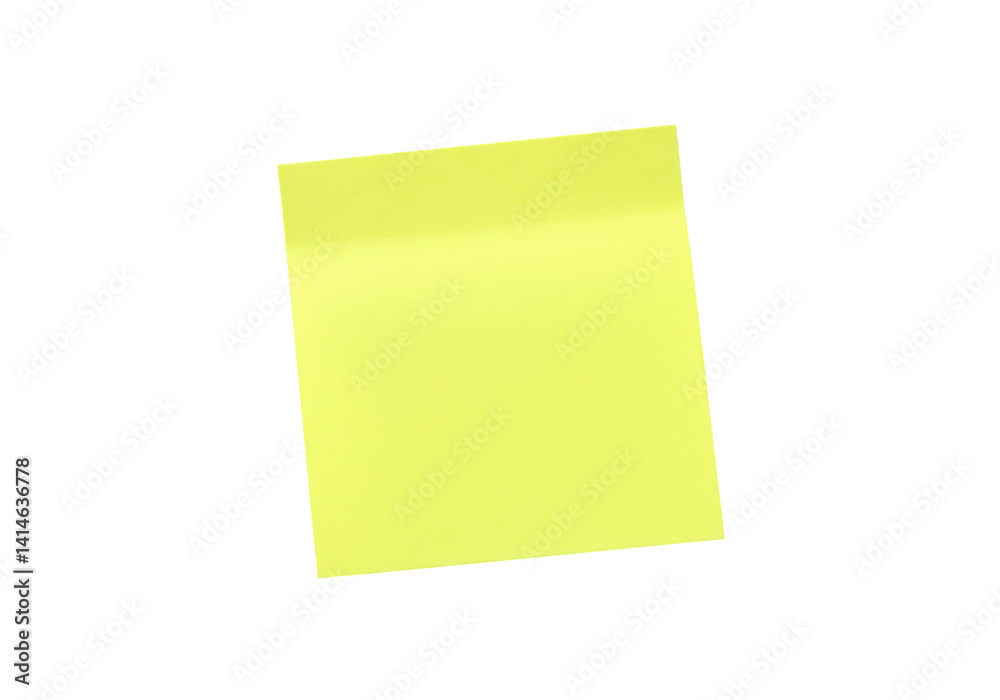 Isolated Yellow Sticky Note Reminder for Tasks Isolated Yellow Sticky Note Reminder for Tasks