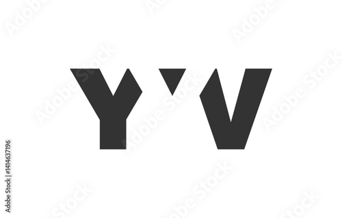 YYV logo design. Initial letter Y Y V bold font style for tech startups, consulting, corporate branding. Creative company name, headlines typography identity, trendy logotype.