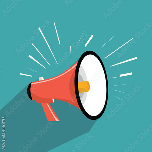 megaphone on white background