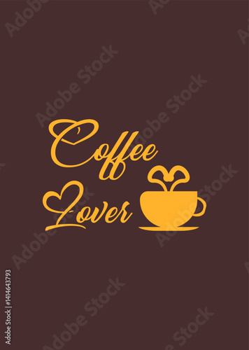 Print Tea or Coffee lover mobile wallpaper background in coffee color background vector eps 10 wallpaper, fabric, textile cards, covers ,banners ,branding .