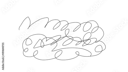Hand-drawn scribble illustration on a white background  
