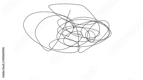 Hand-drawn scribbles creating abstract line art  