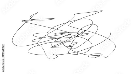 Abstract hand-drawn line art in minimalist style  