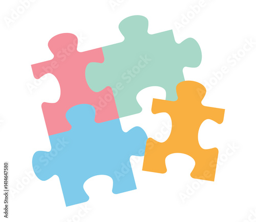 Colorful Puzzle Pieces Illustration