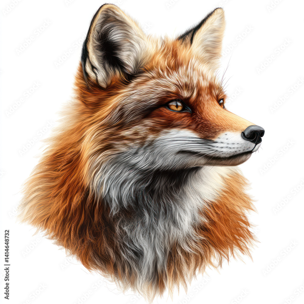 Fototapeta premium red fox isolated on white