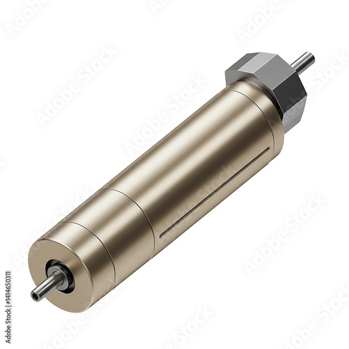 Precision-engineered electro-mechanical component showcasing metallic cylindrical design