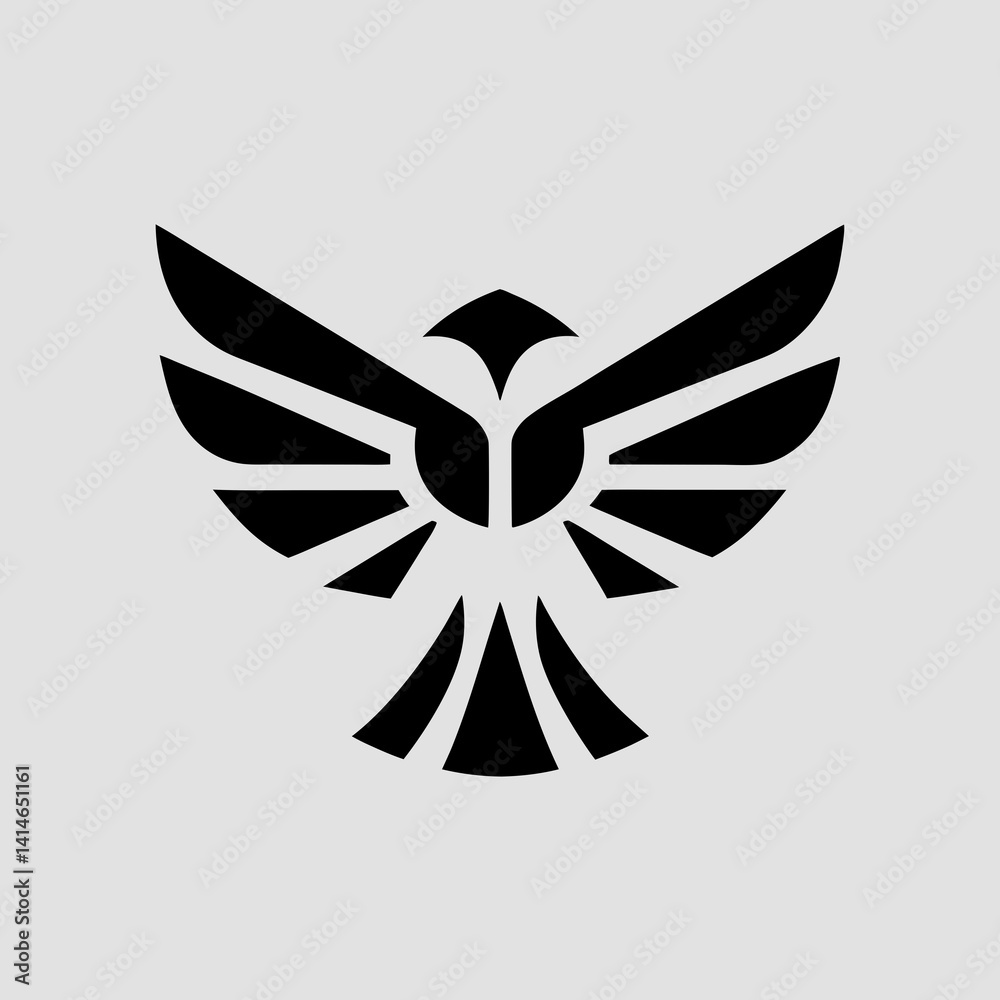 Fototapeta premium vector icon of eagle with wings