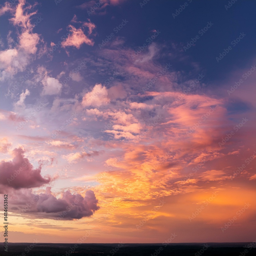 photo of beautiful sunset sky with clouds in yellow and pink tones. photo of beautiful sunset sky with clouds in yellow and pink tones.