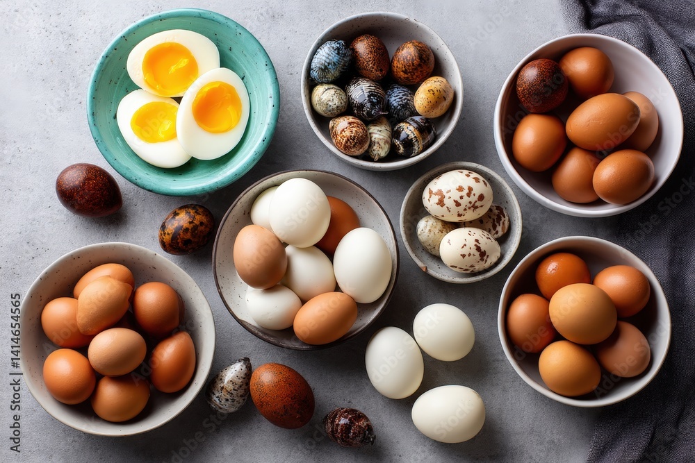 Assorted variety of eggs Assorted variety of eggs
