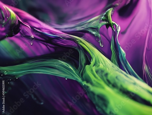 Abstract Liquid Swirls for Vibrant Hues.