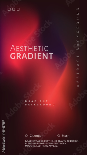 Warm Colored Glowing Background with Gradient Mesh