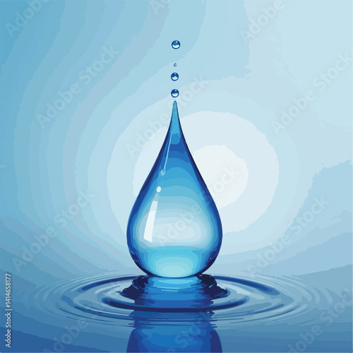blue water drop