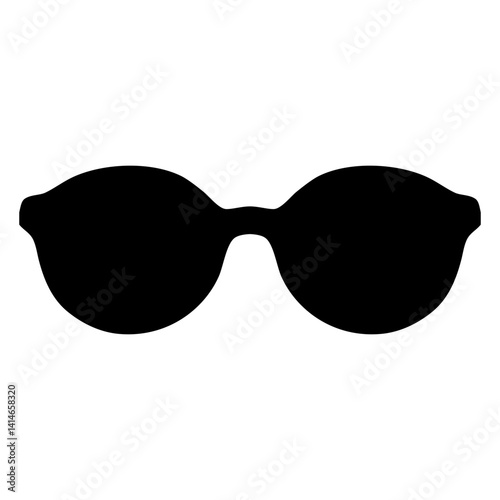 Icono con silueta de gafas de sol redondas
