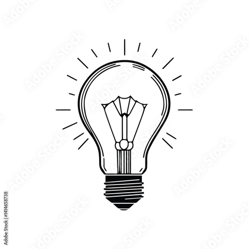 lineal bulb  business  illustration