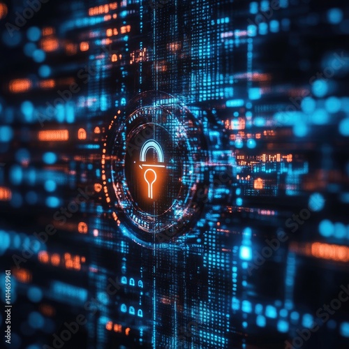 Digital lock graphic