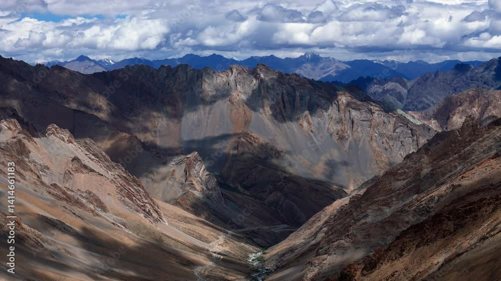 Aerial View of Majestic Mountains