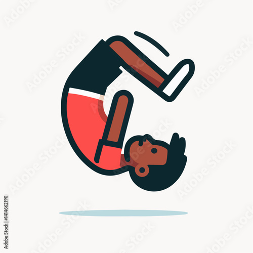 illustration of someone somersaulting