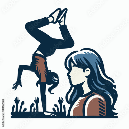 illustration of someone somersaulting