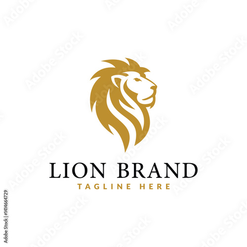 lion logo design. lion head logo. icon vector illustration silhouette