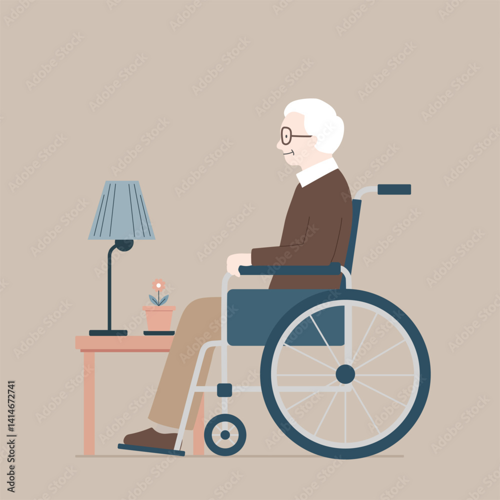 disabled man in wheelchair disabled man in wheelchair