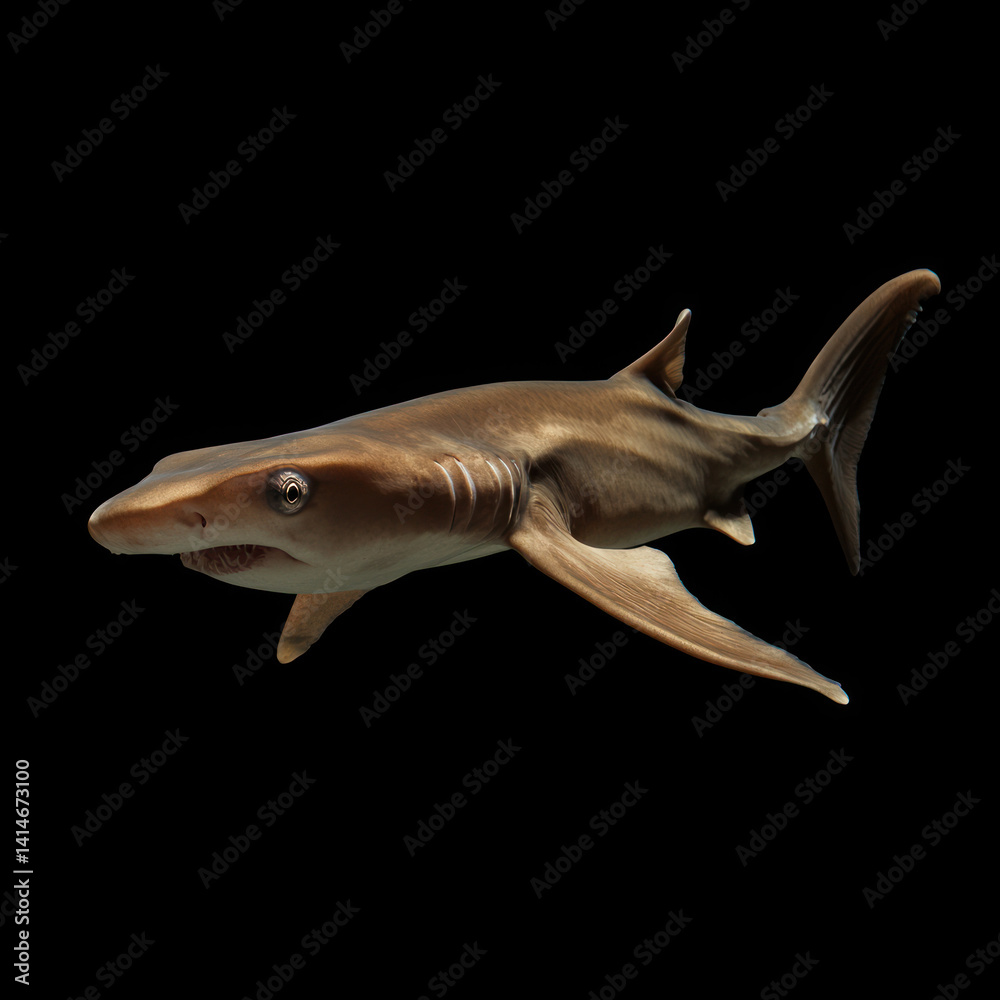 Fototapeta premium shark isolated on white background