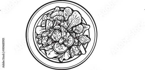 salad on plate