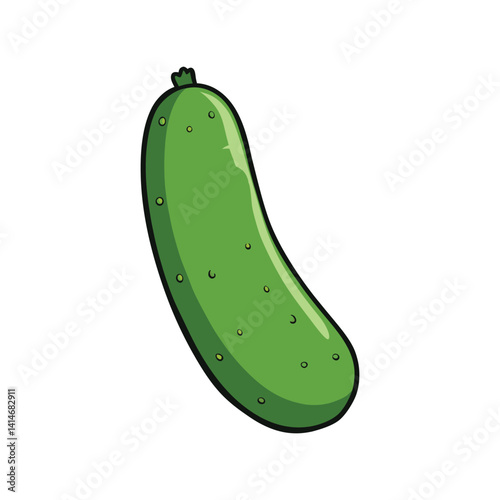 Cucumber vector illustration fresh vegetable organic healthy food icon design

