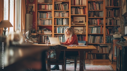 Woman Taking Notes While Working Remotely
