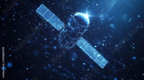 Futuristic satellite in space