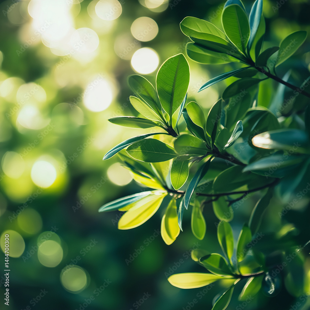 Obraz premium green leaves background