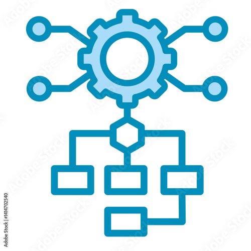 Workflow Diagram  Icon Element For Design	
