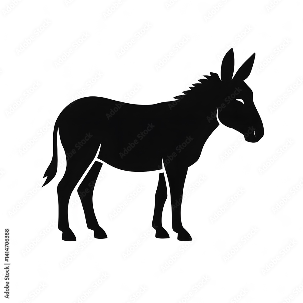Fototapeta premium Silhouette of a donkey