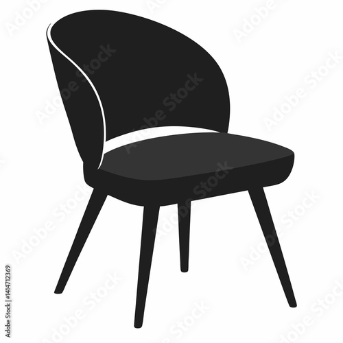 black leather chair